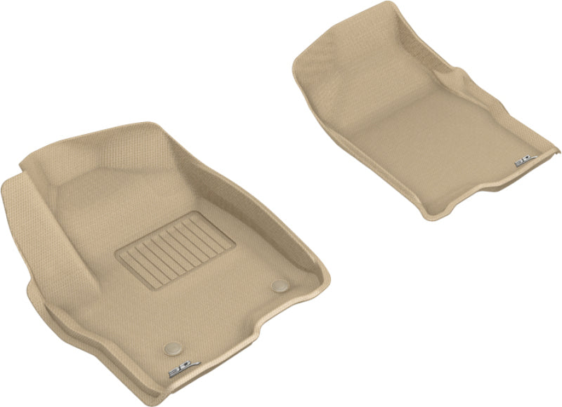 3D MAXpider 2019-2020 GMC/Chevrolet Sierra 1500/Silverado 1500 Kagu 1st Row Floormat - Tan