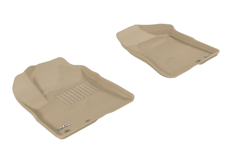 3D MAXpider 2011-2013 Kia Sorento 7-Seats Kagu 1st Row Floormat - Tan