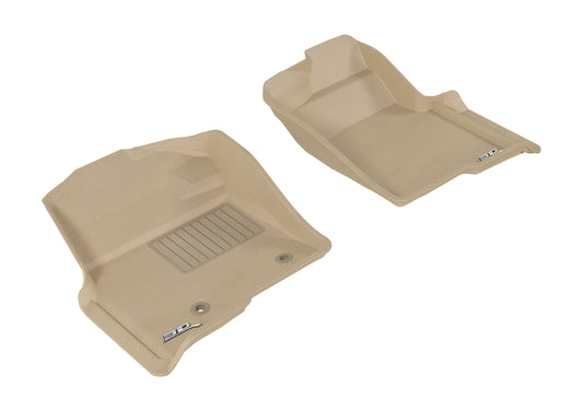 3D MAXpider 2010-2014 Ford F-150 Regular/Supercab/Supercrew Kagu 1st Row Floormat - Tan