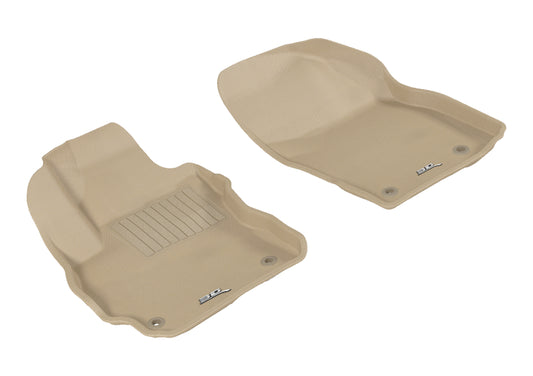 3D MAXpider 2012-2015 Mazda Mazda5 Kagu 1st Row Floormat - Tan