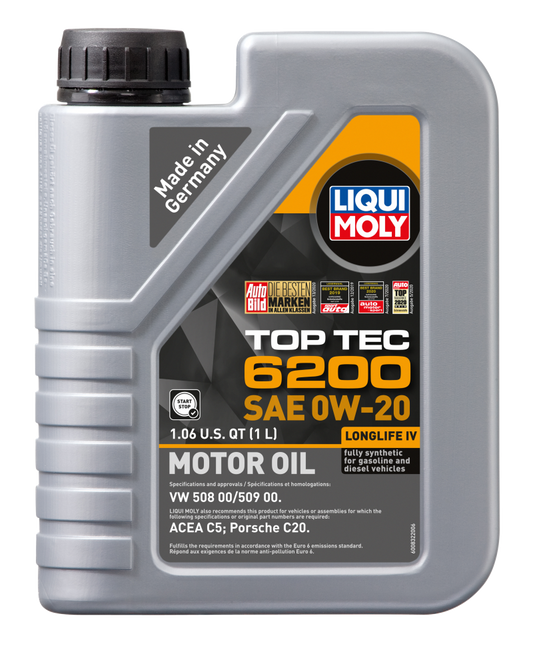 LIQUI MOLY 1L Top Tec 6200 Motor Oil SAE 0W20