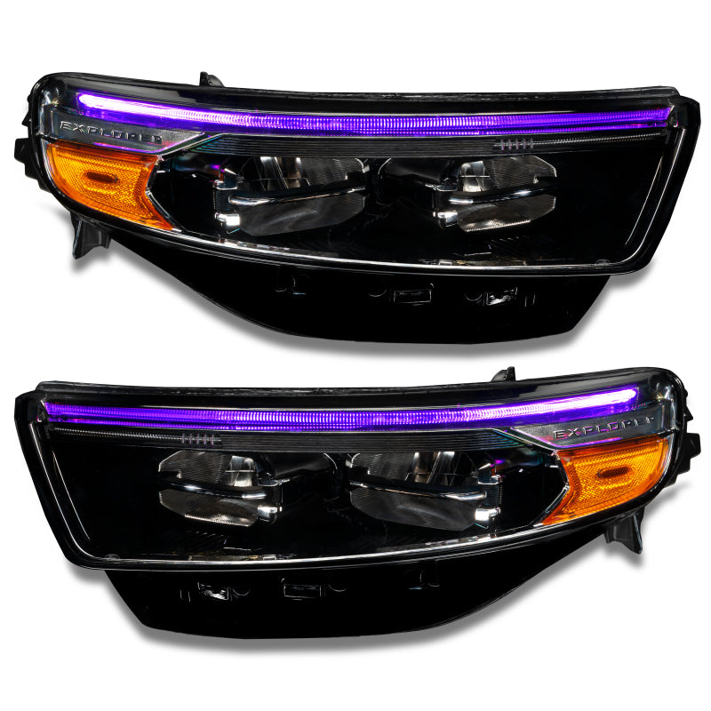Oracle 20-22 Ford Explorer Dynamic RGB Headlight DRL Upgrade Kit - ColorSHIFT - w/ 2.0 Controller
