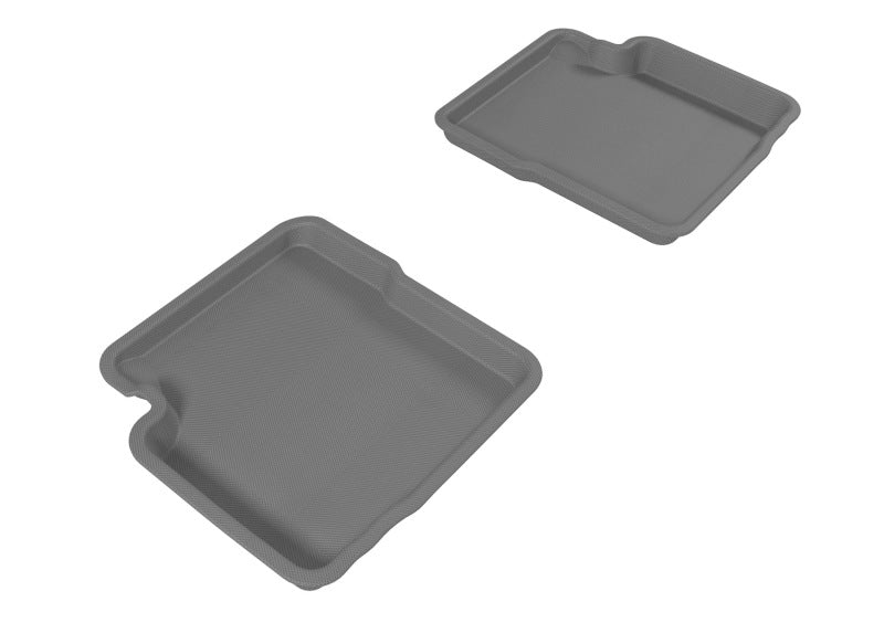 3D MAXpider 2012-2019 Fiat 500 Kagu 2nd Row Floormats - Gray