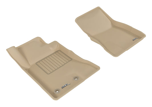 3D MAXpider 2015-2020 Ford Mustang Kagu 1st Row Floormat - Tan