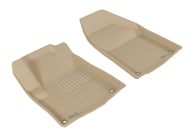 3D MAXpider 2014-2015 Jeep Cherokee Kagu 1st Row Floormat - Tan