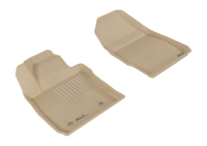 3D MAXpider 2011-2019 Ford Fiesta Kagu 1st Row Floormat - Tan