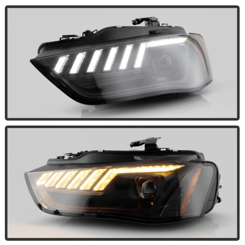 Spyder 13-16 Audi A4/S4 Halogen Model Only Projector Headlights - Black PRO-YD-AA413HALSI-BK