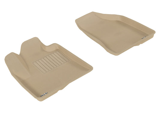 3D MAXpider 2007-2009 Hyundai Santa Fe Kagu 1st Row Floormat - Tan