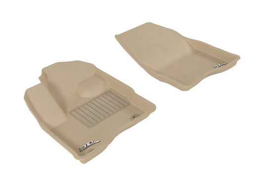 3D MAXpider 2010-2019 Ford Taurus Kagu 1st Row Floormat - Tan