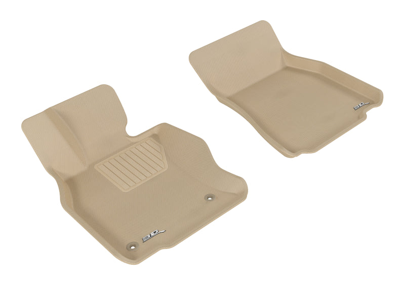 3D MAXpider 2008-2011 Lexus LS600HL Kagu 1st Row Floormat - Tan