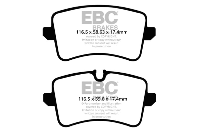 EBC 11 Audi A6 2.0 Turbo Ultimax2 Rear Brake Pads