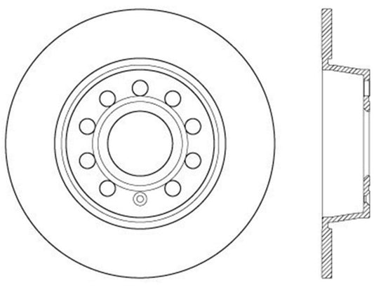 StopTech 10-12 and 15-16 Audi A3/A3 Quattro Sportstop Cryo Slotted & Drilled Rear Right Rotor
