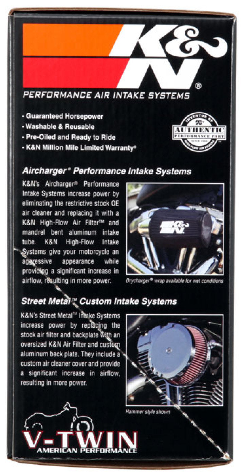 K&N 15-17 Harley Street 500/750 Performance Intake Kit