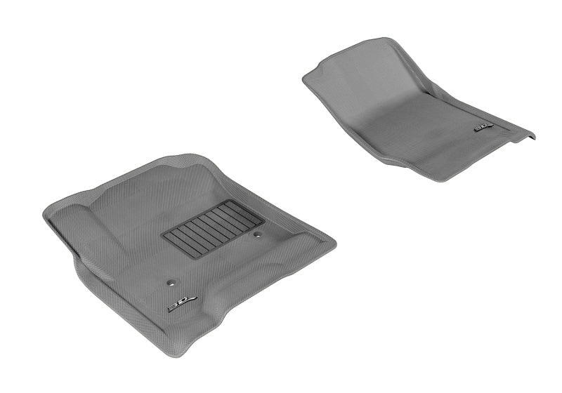 3D MAXpider 2014-2020 Chevrolet Silverado Double Cab/Crew Cab Kagu 1st Row Floormat - Gray