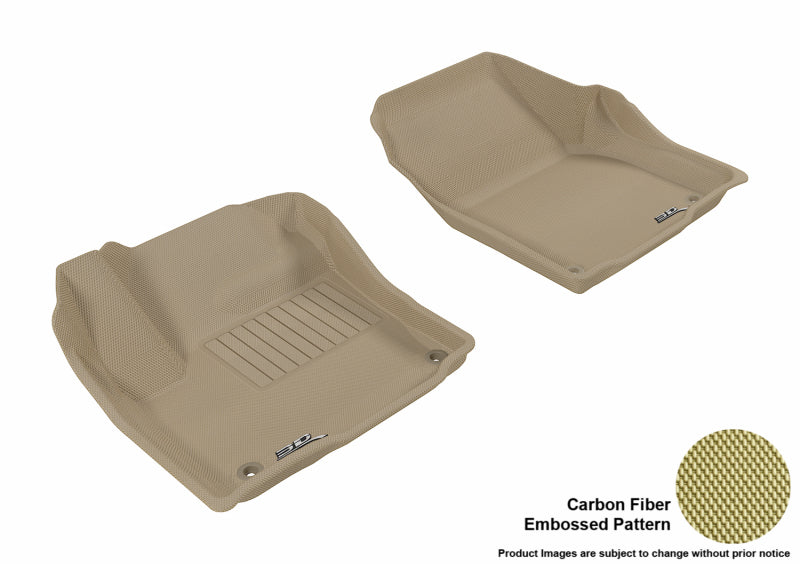 3D MAXpider 2012-2020 Land Rover Range Rover Evoque Kagu 1st Row Floormat - Tan