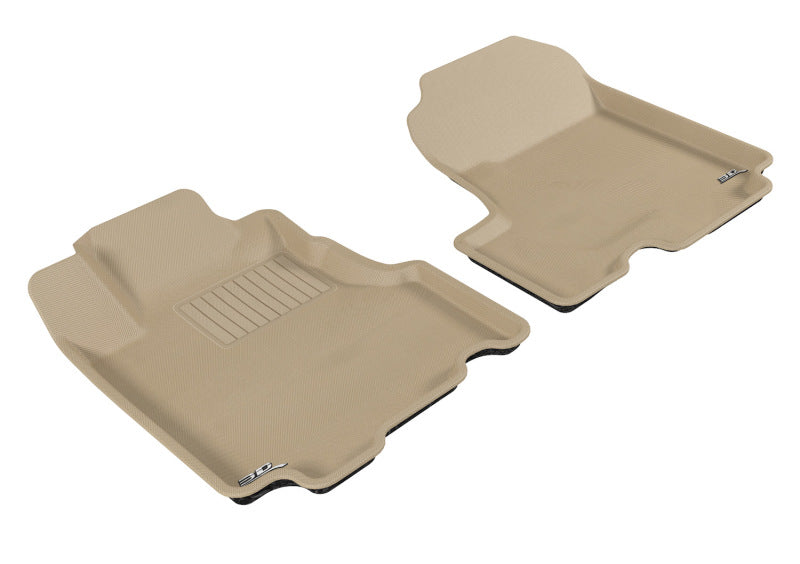 3D MAXpider 2007-2011 Honda CR-V Kagu 1st Row Floormat - Tan