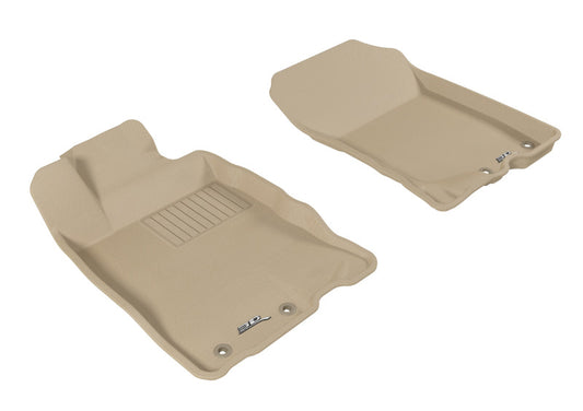 3D MAXpider 2010-2014 Honda Insight Kagu 1st Row Floormat - Tan