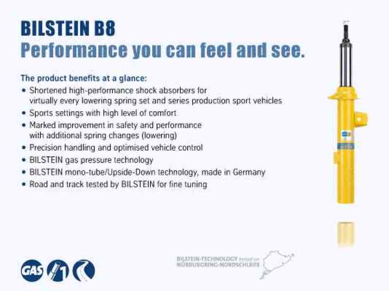 Bilstein B8 Toyota Corolla R Monotube Shock Absorber