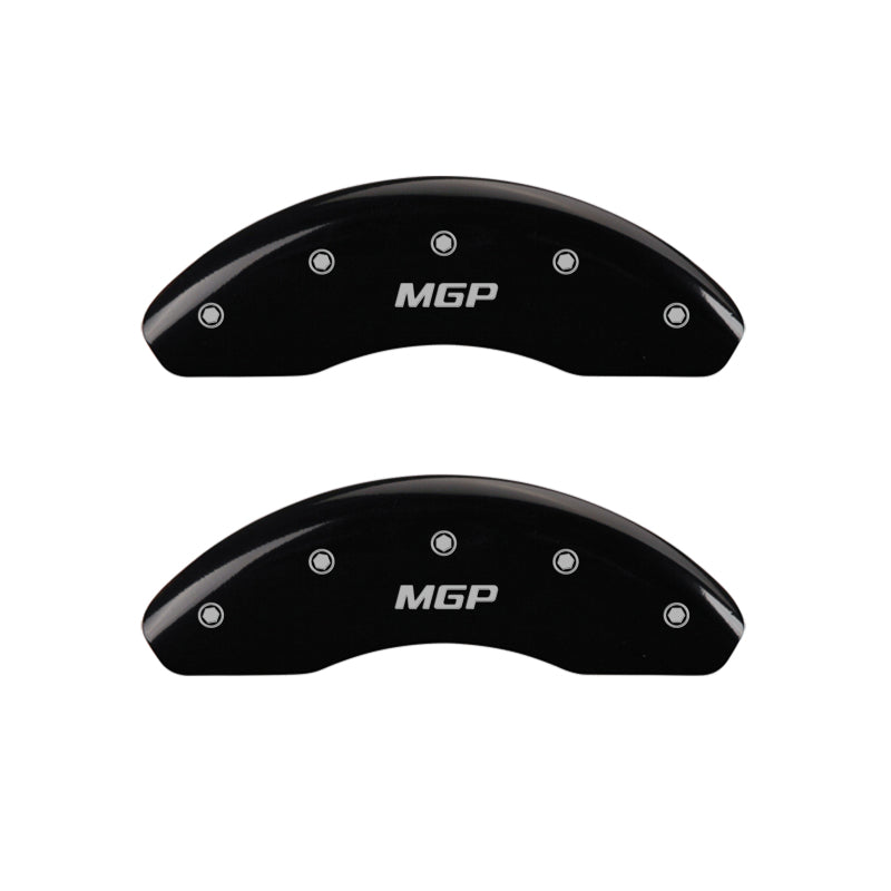 MGP 4 Caliper Covers Engraved Front & Rear MGP Black Finish Silver Characters 2019 Kia Niro