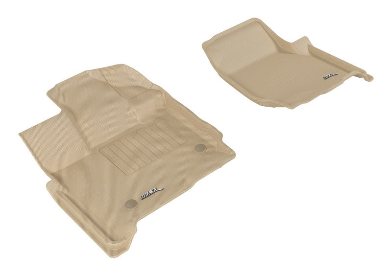 3D MAXpider 2015-2020 Ford F-150 Supercab Kagu 1st Row Floormat - Tan