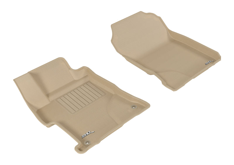 3D MAXpider 2014-2015 Honda Civic Sedan Kagu 1st Row Floormat - Tan