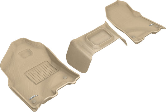 3D MAXpider 2019-2020 Dodge Ram 1500 Crew Cab/Quad Cab Kagu 1st Row Floormat - Tan