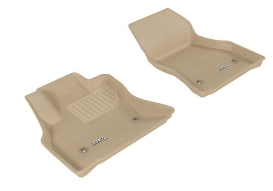 3D MAXpider 2014-2019 Fiat 500L Kagu 1st Row Floormat - Tan