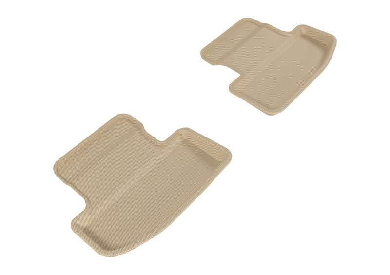 3D MAXpider 2015-2020 Ford Mustang Kagu 2nd Row Floormats - Tan