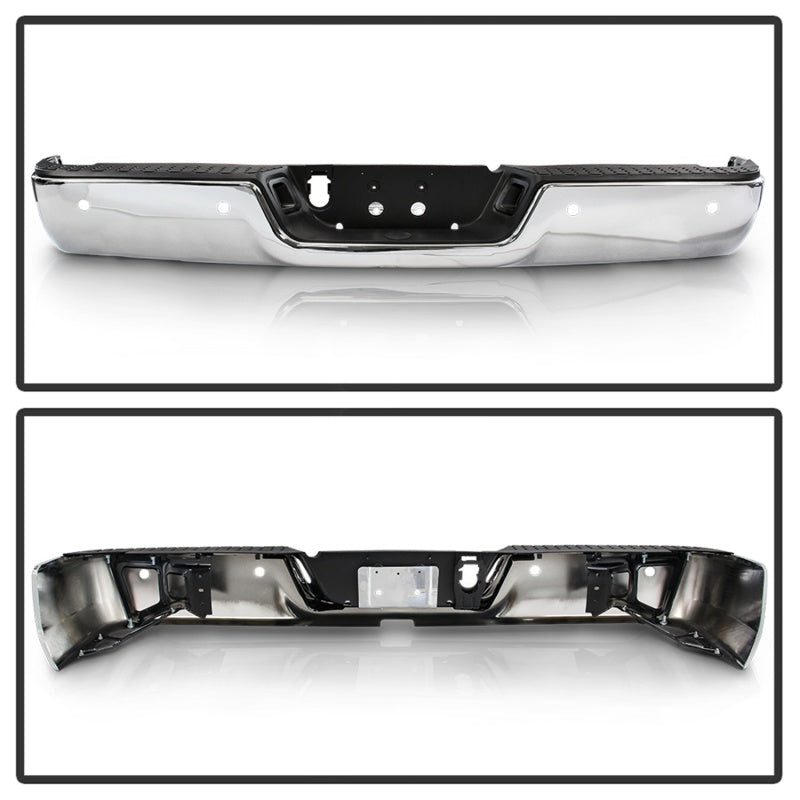 xTune 09-18 Dodge Ram 1500 w/Parking Sensor OEM Style Steel Rear Bumper - Chrome RB-DR09-SET-WS-C