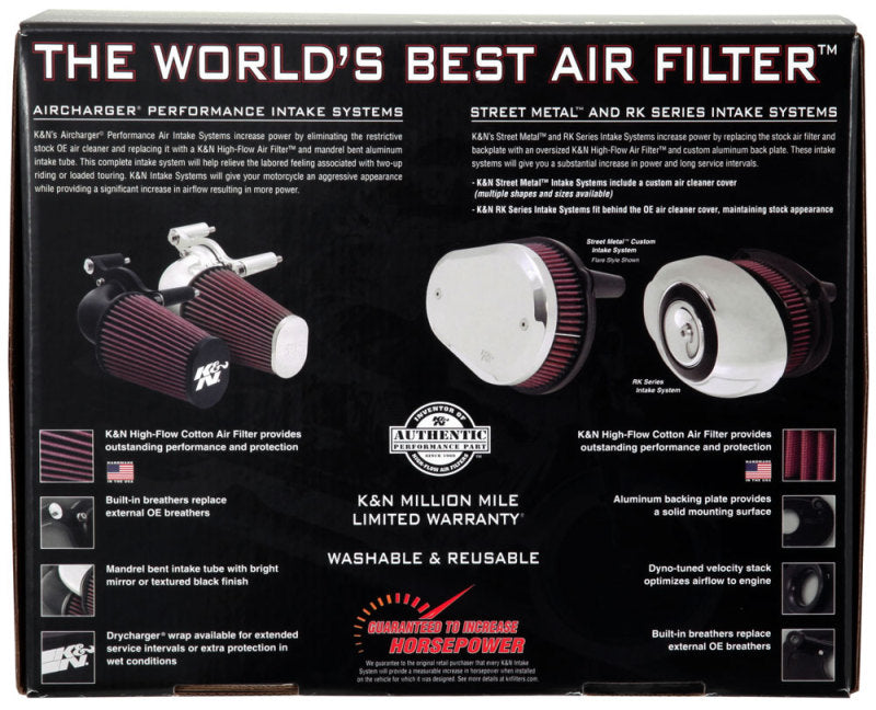 K&N 15-17 Harley Street 500/750 Performance Intake Kit