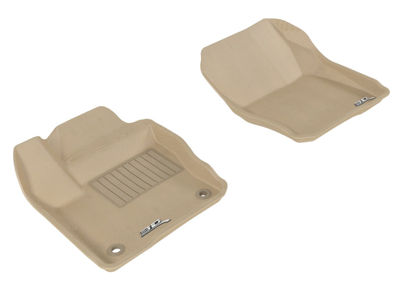 3D MAXpider 2012-2018 Ford Focus Kagu 1st Row Floormat - Tan