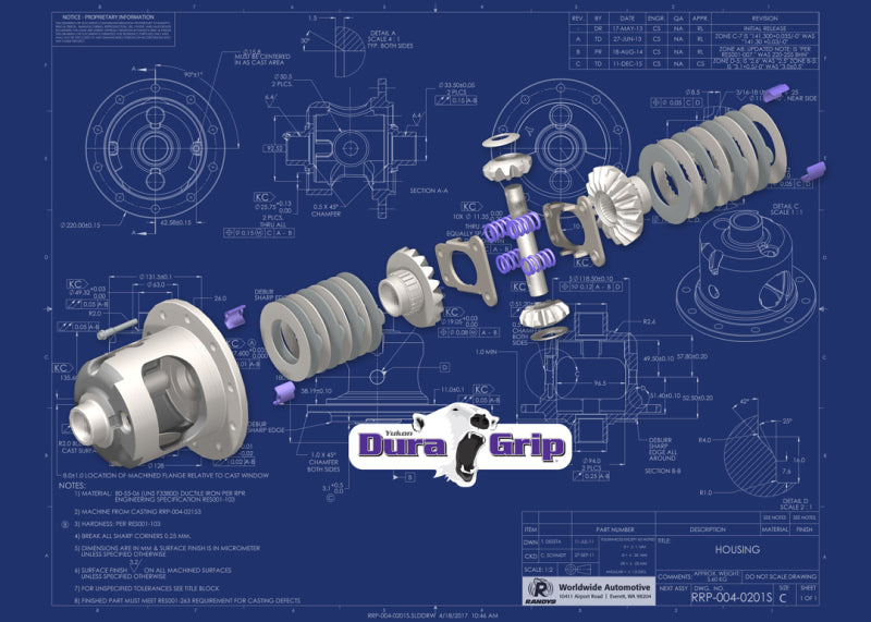 Yukon Gear Dura Grip Positraction For GM 12 Bolt Car w/ 30 Spline Axles / 3.08 To 3.90 Ratio