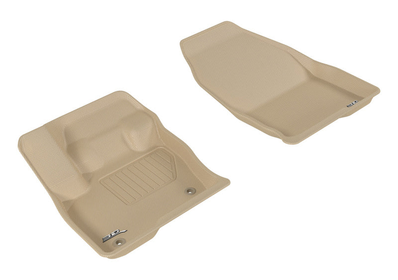 3D MAXpider 2015-2020 Ford Edge Kagu 1st Row Floormat - Tan