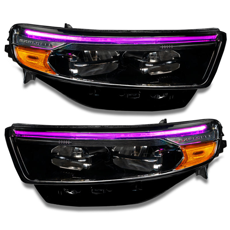 Oracle 20-22 Ford Explorer Dynamic RGB Headlight DRL Upgrade Kit - ColorSHIFT - w/ 2.0 Controller