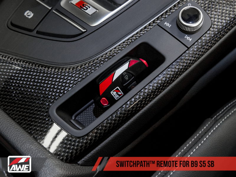 AWE Tuning Audi B9 S5 Sportback SwitchPath Exhaust - Non-Resonated (Black 90mm Tips)