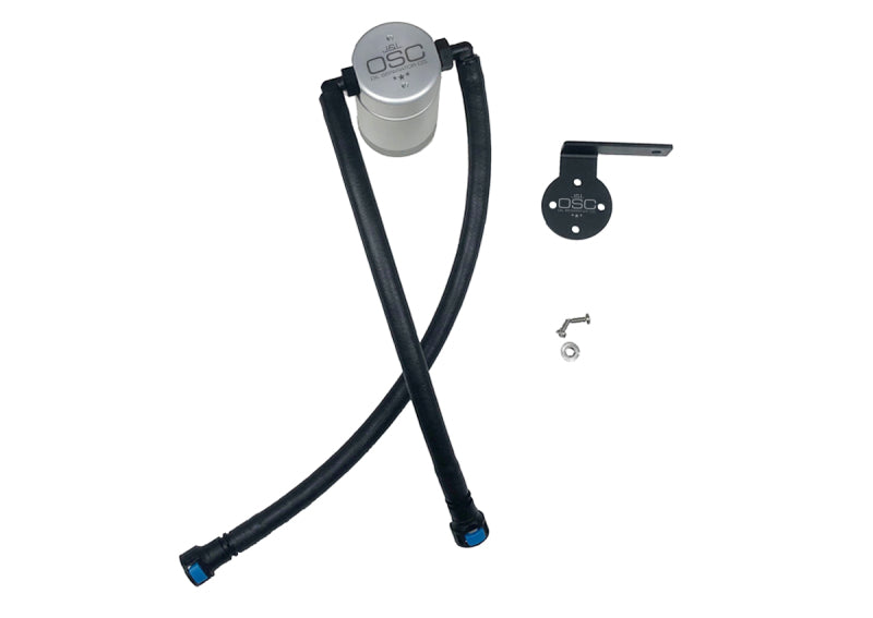 J&amp;L 19-23 Chevrolet Silverado/GMC Sierra 1500 5.3L V8 Driver Side Oil Separator 3.0 - Clear Anod
