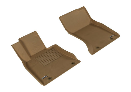 3D MAXpider 15-16 Genesis G80 AWD / 17-20 Hyundai Genesis AWD Sedan Kagu 1st Row Floormats - Tan