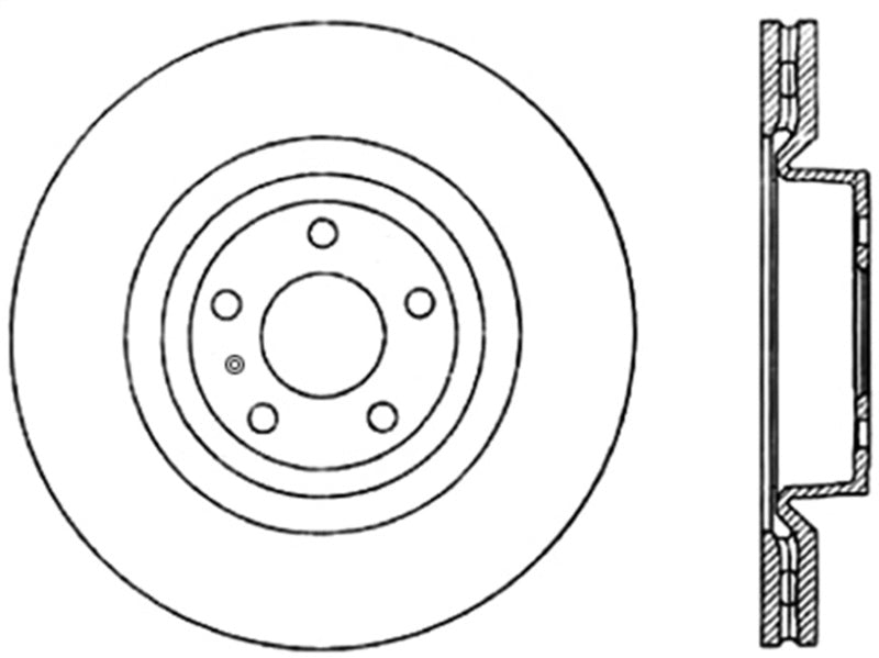 StopTech Power Slot 08-10 Audi S5 Front Left Slotted CRYO-STOP Rotor