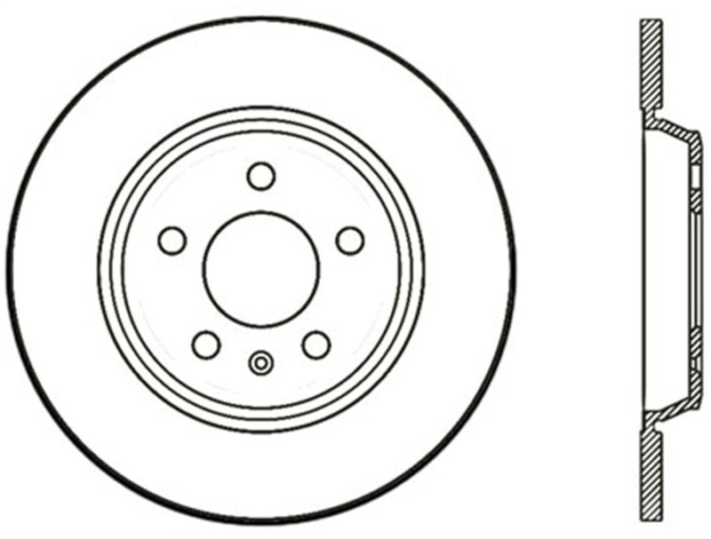 StopTech 09-16 Audi A4 Rear Right Cryo Slotted Rotor