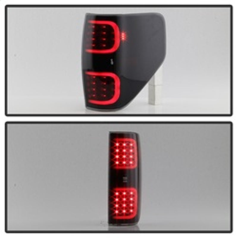 xTune Ford F150 09-14 LED Tail Lights - Black ALT-ON-FF15009-LBLED-BSM