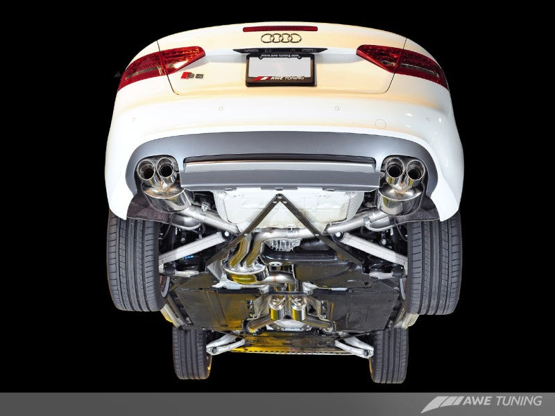 AWE Tuning B8 / B8.5 S5 Sportback Touring Edition Exhaust - Non-Resonated - Chrome Silver Tips