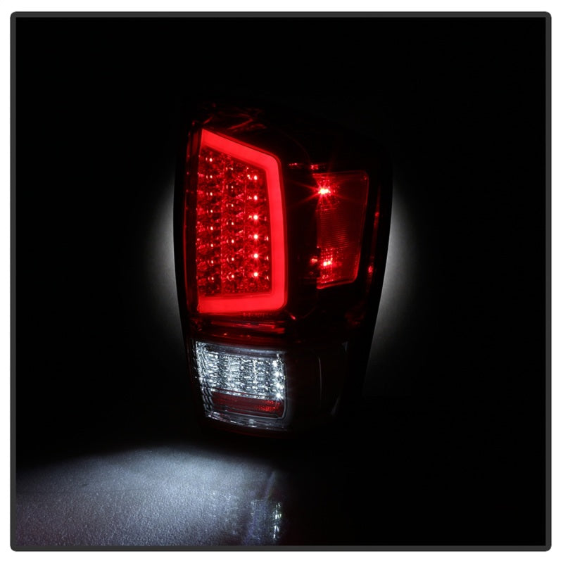 xTune 16-18 Toyota Tacoma Light Bar LED Tail Lights - Chrome (ALT-JH-TTA16-LBLED-C)