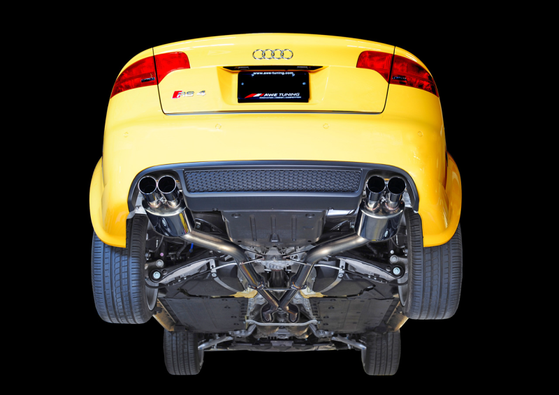 AWE Tuning Audi B7 RS4 Touring Edition Exhaust - Diamond Black Tips
