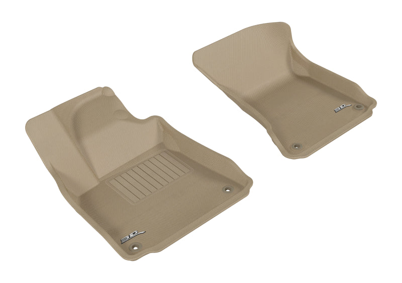 3D MAXpider 2011-2018 Audi A8/A8L Kagu 1st Row Floormat - Tan